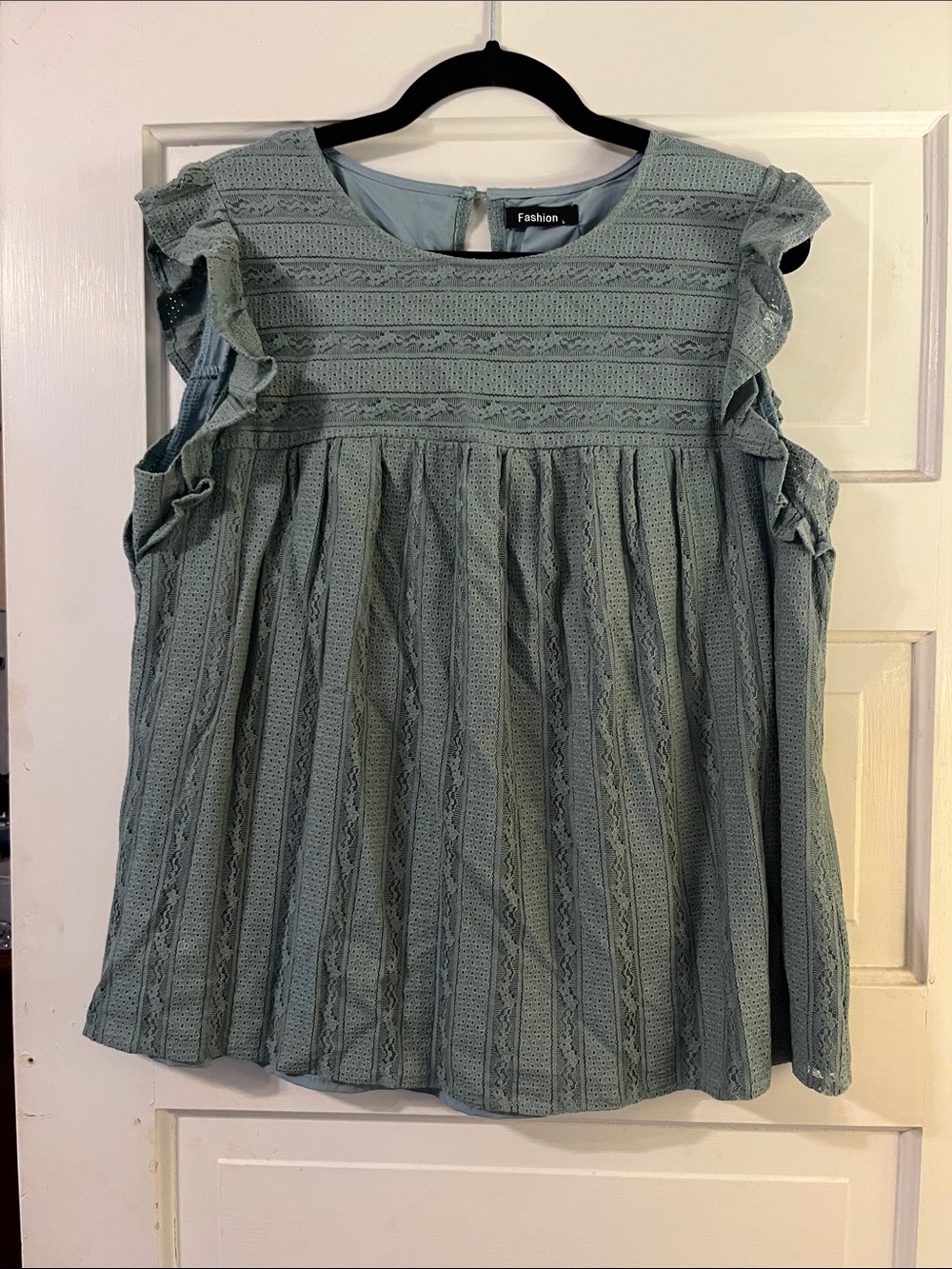 Sage Green Lace Top